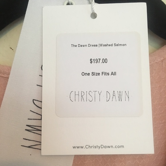 SOLD NWT Christy Dawn Dress Pink Salmon One Size - Picture 6 of 7